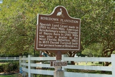 Rosedown Plantation Marker image. Click for full size.