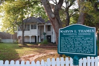 Marvin E. Thames home and Marker image. Click for full size.