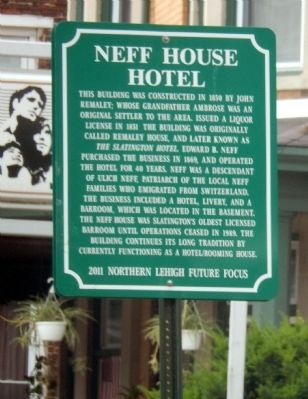 Neff House Hotel Marker image. Click for full size.