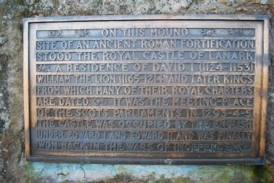Lanark Castle Marker. Click for full size. Lanark Castle Marker image. Click for full size.