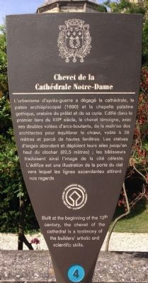 Chevet de la Cathédral Notre-Dame Marker. Click for full size. Chevet de la Cathédral Notre-Dame Marker image. Click for full size.