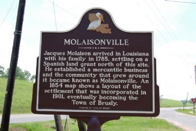 Molaisonville Marker (side 1) image. Click for full size.