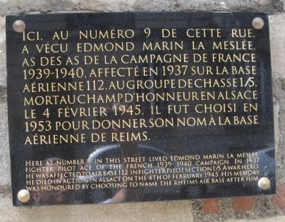 Edmond Marin la Meslée Marker. Click for full size. Edmond Marin la Meslée Marker image. Click for full size.