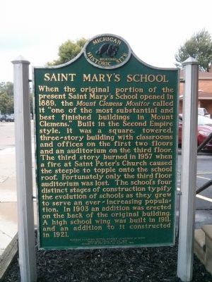 Saint Mary's School Marker image. Click for full size.