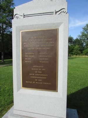 American Indians at the Battle of Fallen Timbers	 Marker image. Click for full size.