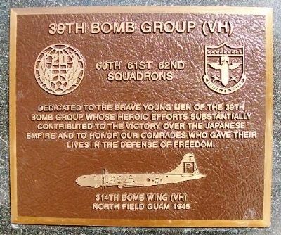 39th Bomb Group (VH) Marker. Click for full size. 39th Bomb Group (VH) Marker image. Click for full size.