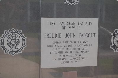 First American Casualty Of WW II Marker image. Click for full size.
