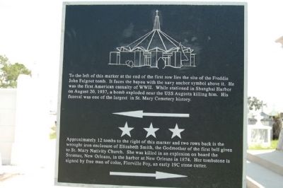 Cemetery Plaque showing directions to grave site image. Click for full size.