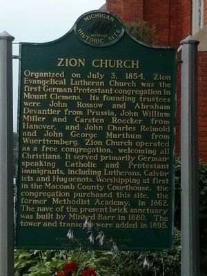 Zion Church Marker image. Click for full size.