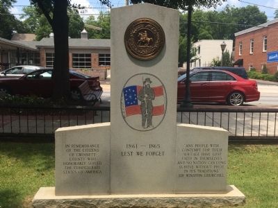 Confederate Veterans of Gwinnett County, Georgia Marker image. Click for full size.