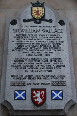 Sir William Wallace Memorial Marker. Click for full size. Sir William Wallace Memorial Marker image. Click for full size.