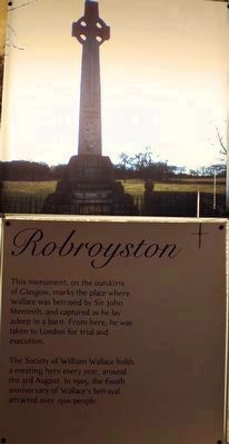 Robroyston Wallace Memorial Display at National Wallace Monument image. Click for full size.