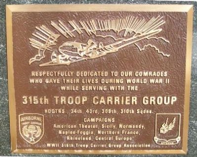 315th Troop Carrier Group Marker image. Click for full size.