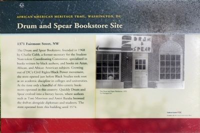 Drum and Spear Bookstore Site Marker image. Click for full size.