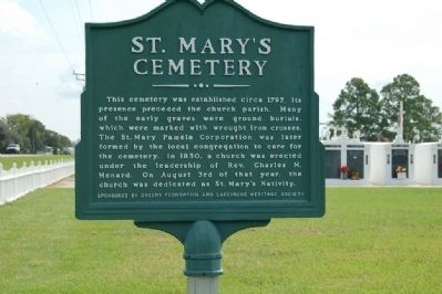 St. Mary's Cemetery Marker image. Click for full size.