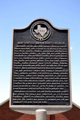 May United Methodist Church Marker image. Click for full size.