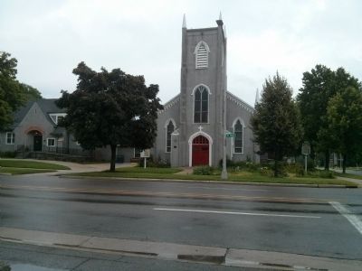 Grace Episcopal Church and Marker image. Click for full size.