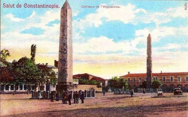 <I>Salut de Constantinople. Oblisque de L'Hippodrome.</i> image. Click for full size.
