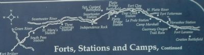 Forts, Stations, and Camps map, detail from panel 2 image. Click for full size.