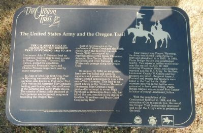 The United States Army and the Oregon Trail Marker image. Click for full size.