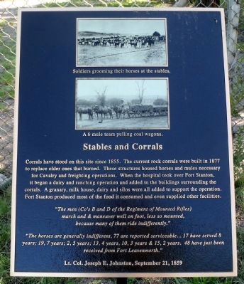 Stables and Corrals Marker image. Click for full size.