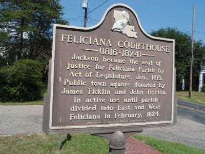 Feliciana Courthouse Marker image. Click for full size.