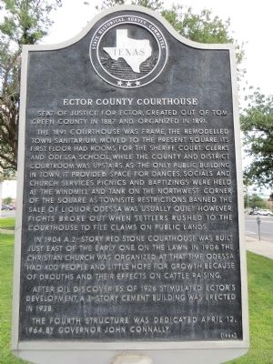 Ector County Courthouse Marker image. Click for full size.