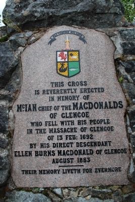 Massacre of Glencoe Memorial Marker. Click for full size. Massacre of Glencoe Memorial Marker image. Click for full size.