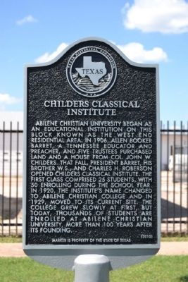 Childers Classical Institute Marker image. Click for more information.