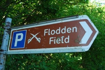 Battle of Flodden Road Sign image. Click for full size.