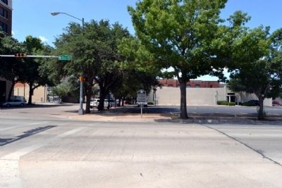 Site of Pine Street Shootout Behind Marker image. Click for full size.