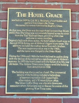 The Hotel Grace Marker. Click for full size. The Hotel Grace Marker image. Click for full size.