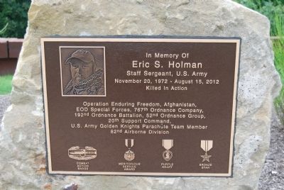 In Memory of Eric S. Holman, Staff Sergeant, U.S. Army Marker image. Click for full size.