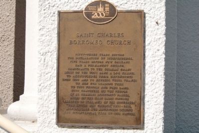 Saint Charles Borromeo Church Marker image. Click for full size.