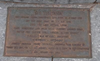 Lusitania Peace Memorial Marker. Click for full size. Lusitania Peace Memorial Marker image. Click for full size.