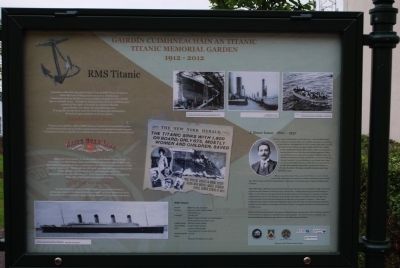 Titanic Memorial Garden Marker. Click for full size. Titanic Memorial Garden Marker image. Click for full size.