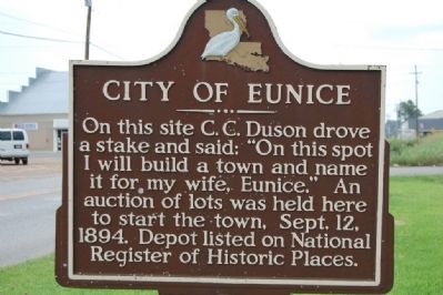 City Of Eunice Marker image. Click for full size.