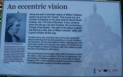 An Eccentric Vision William Wallace Statue Marker at the Trailhead image. Click for full size.