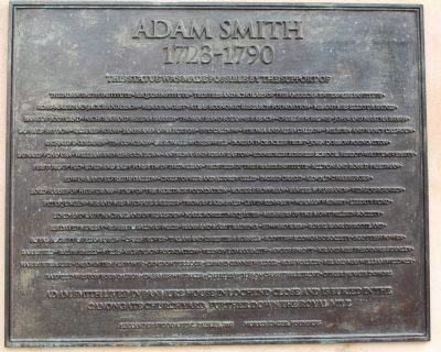 Adam Smith Statue Marker image. Click for full size.