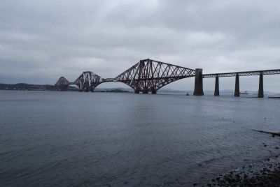 The Forth Rail Bridge - Wide View image. Click for full size.