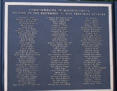 Battleship Cove 9-11 Memorial Marker image. Click for full size.