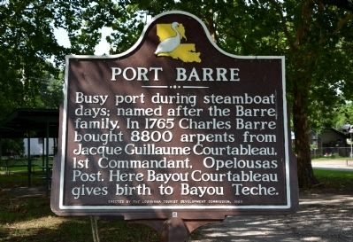 Port Barre Historical Marker image. Click for full size.