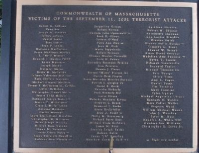 Battleship Cove 9-11 Memorial Marker image. Click for full size.