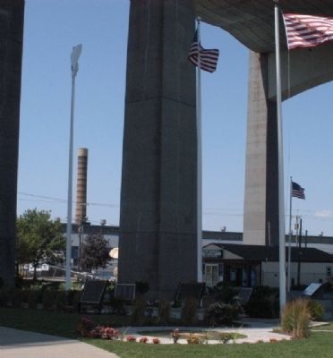 Battleship Cove 9-11 Memorial Marker image. Click for full size.