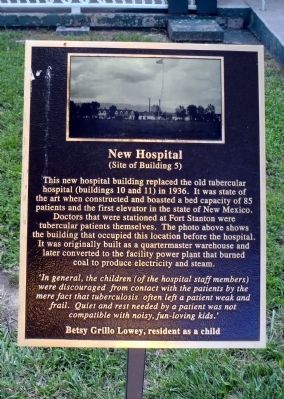 New Hospital Marker image. Click for full size.