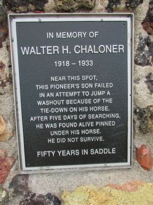 Walter H. Chaloner Marker image. Click for full size.