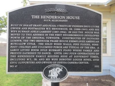 The Henderson House Marker image. Click for full size.
