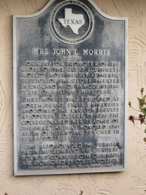 Mrs. John L. Morris Marker image. Click for full size.