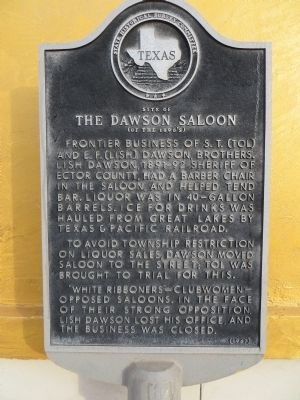 Site of The Dawson Saloon Marker image. Click for full size.