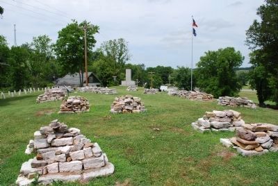 Confederate Cemetery Marker Wide view image. Click for full size.
